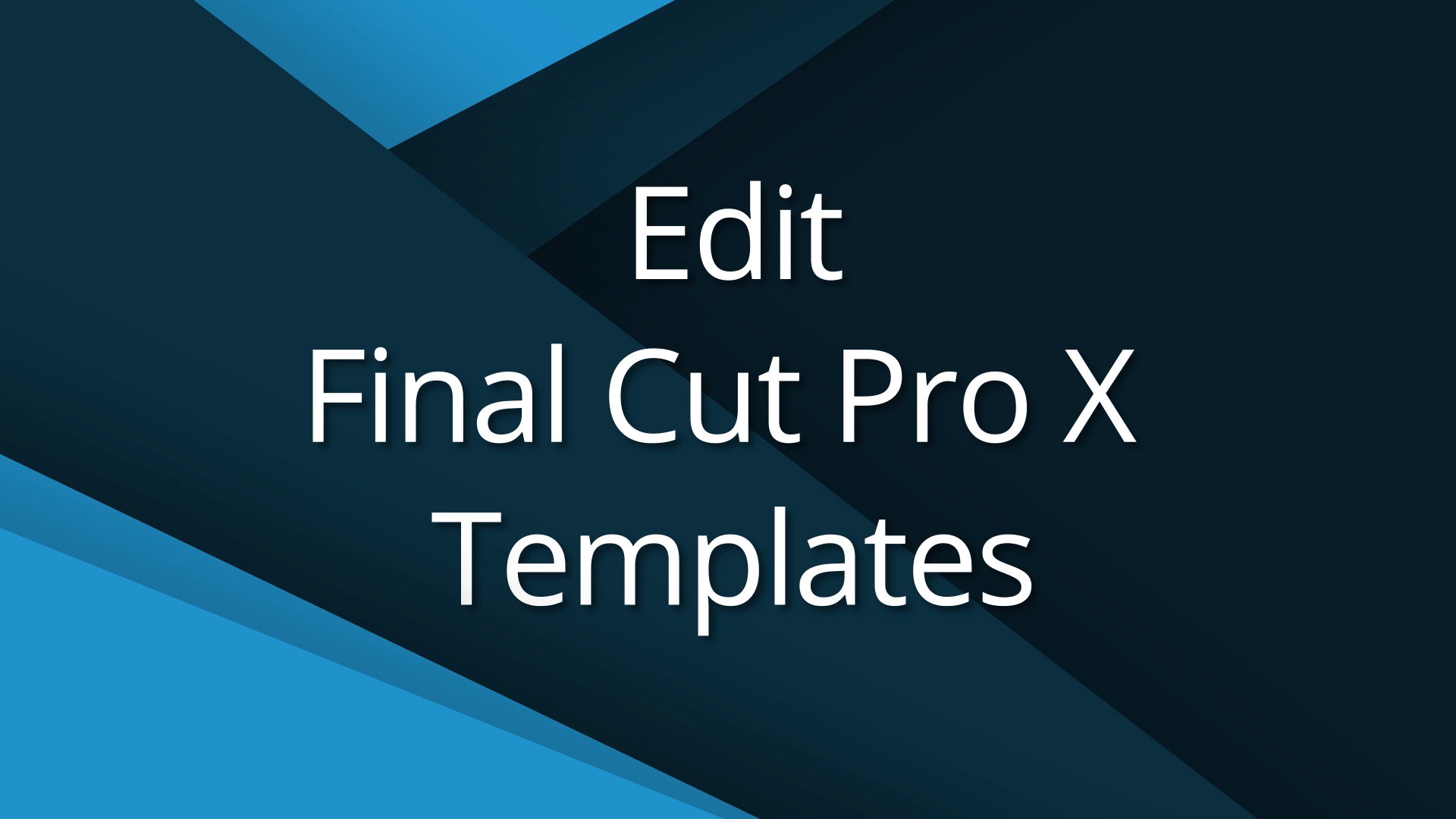 final cut pro x free templates